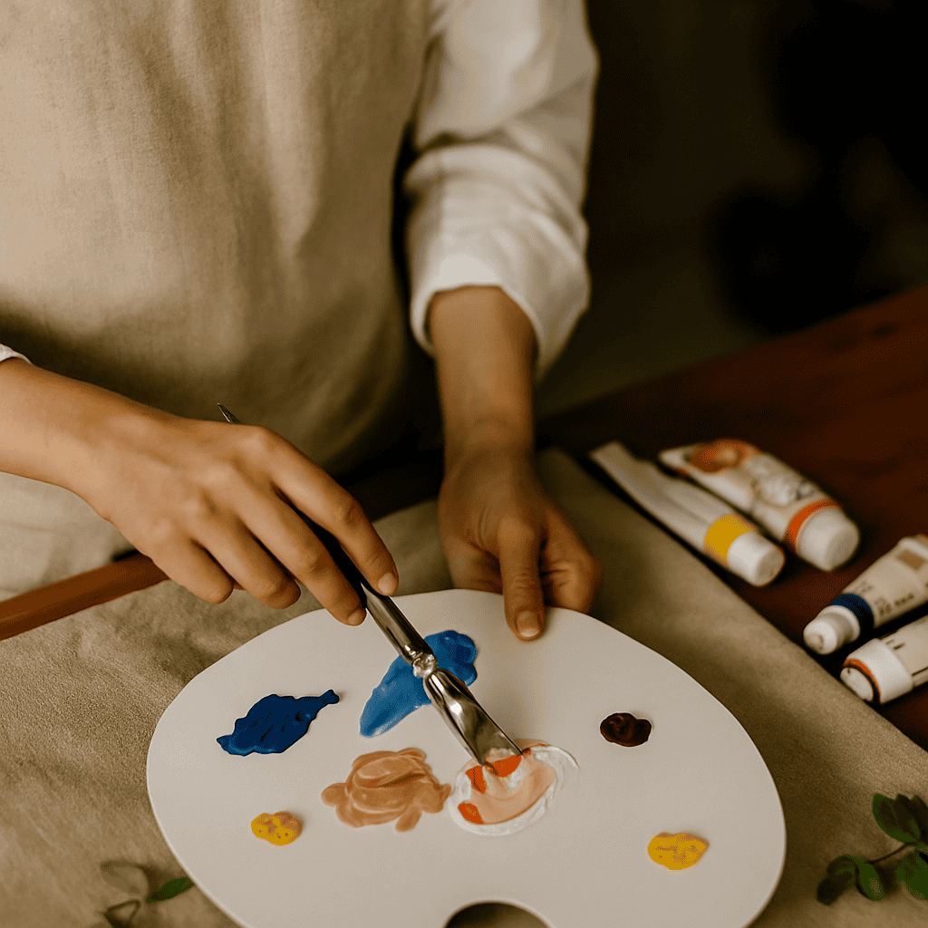 Akryl portræt kursus hos Floxswyxquazl